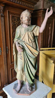 Carved wooden statue of Saint Thomas from the 1800s