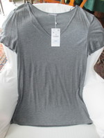 Silver gray tunic made of pleasant, silky, body- and environmentally friendly looped lyocell material