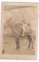 Old military postcard postman