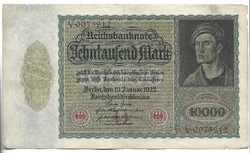 10000 Marks 1922 large size with lower center letter Germany 2.