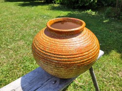 Régi retro nagy kerámia váza mid century Pesthidegkúti padlóváza kaspó