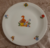 Retro elf, dwarf squirrel fairy tale children's porcelain plate