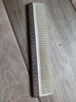 Pompás régi ezüstözött fésű műanyag fogakkal (19x4 cm)