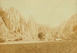 1J378 Antik keretezett fotográfia : Szulyó-völgy Trencsén megye 1905
