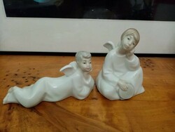 Vintage porcelán angyal  pár Nao  Llardo