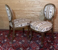 Barokk támlás szalon szék párban