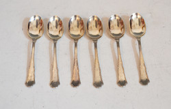 Silver baroque coffee spoon in a set - 6 pieces (nf12)