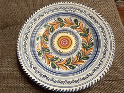 Spanyol kerámia dísztányér/ asztalközép. Kézzel festett, gyönyörű, mediterrán hangulatú, hibátlan