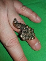 Retro copper ring with peacock peacock, bird jewelry as shown