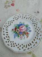 Porcelain rose plate with openwork edges for sale! Additional charge for stock