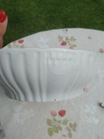 Antik fehér gyöngyös Zsolnay porcelán kínáló tál eladó!
