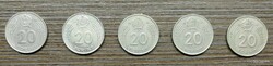 20 Forint 1983; 1984; 1985; 1989 bp.