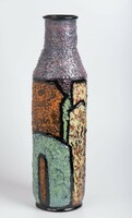 Eschenbach Jenő impozáns art deco kerámia váza, padlóváza  44 cm