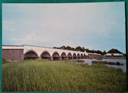 Hortobágy, nine-hole bridge, postmarked postcard, 1982