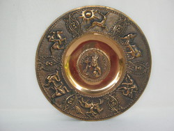 Szent István wall decoration craftsman copper or bronze wall bowl