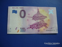 France 0 euro 2019 sea life shark turtle! Rare memory paper money! Unc!