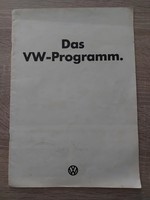 ! Ritkaság! VW típusbemutató prospektus - Das VW-Programm 1973-ból - 545