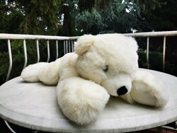 Giant plush ice bear, 70 cm,