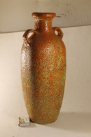 Pesthidegkút glazed ceramic vase with handles 517