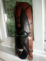 Mexican wood carving carved mural mask - art&decoration