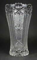 1N158 old pressed polished glass vase 20.5 Cm