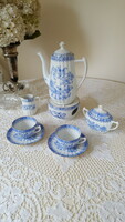 "China Blau" porcelán teás-kávés készlet,melegentartóval