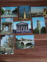 Paris, 8 postcards, publishing house of the art foundation, Budapest, postal clean