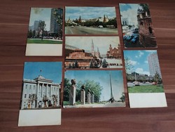 8 postcards in one, Moscow, 1969, postal clean
