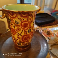 Art deko pompás virágmintás váza