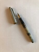 Gray fountain pen with pepita pattern, Rex brand. 13 cm long. In good condition.