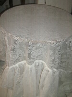 Beautiful baroque lace curtain with openwork rosy rich pattern