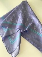 Silk scarf in lavender blue with a discreet pattern, 81 x 80 cm