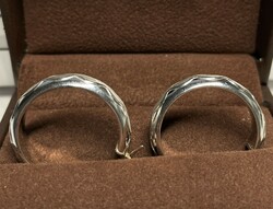 White gold hoop earrings .585