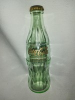 Coca Cola-s 0,25 ml-s zöld olimpiai emlék üveg, 1968-as Olga Pall  olimpiai bajnok fényképével