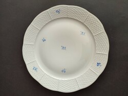 Beautiful white Herend porcelain plate with blue flowers - ep