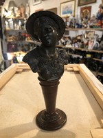 Art Nouveau boy bust, statue, height 20 cm.