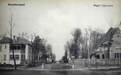 Régi képeslap - Dunaharaszti / Hegyi Lajos-utca  Kulikov Nándor műterme , Dharaszti