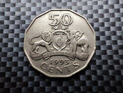 Eswatini (Szváziföld) 50 cent, 1993