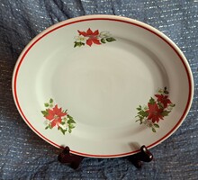 Zsolnay karácsonyi porcelán tányér (M3819)