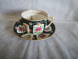 Antik Herendi Siang Noir mintás teás csésze és alj