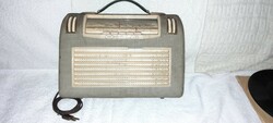 Antik . régi  , vintage elektroncsöves Philips  LD 471 AB  táskarádió 1956.