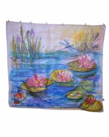 Silk painting shawl 87x91 cm. (4228)