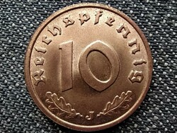 Németország Horogkeresztes 10 birodalmi pfennig 1938 J (id47638)