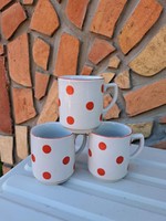 Rare porcelain polka dot mugs from Békébeli