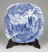 1N167 Wedgwood angol porcelán dísz tányér Balmoral kastély dekorációval 13 cm