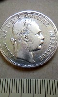 Szép tartású, 1875-ös ezüst 1 Florin!