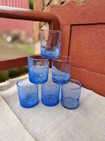 Repesztett Gyönyörű  Fátyolüveg fátyol karcagi berekfürdői üveg kék poharak pohár