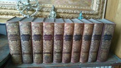 Szilágyi: the history of the Hungarian nation i.-X 1895-98 half-leather binding. Very nice condition!