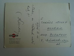 H34.9 FRADI FTC Aranycsapat - LAKAT KÁROLY  által írt képeslap Milánó 1976.9.15. Takács II.-nek