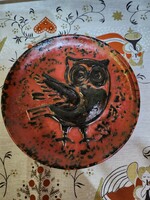 Tófej rare owl wall plate, wall decoration